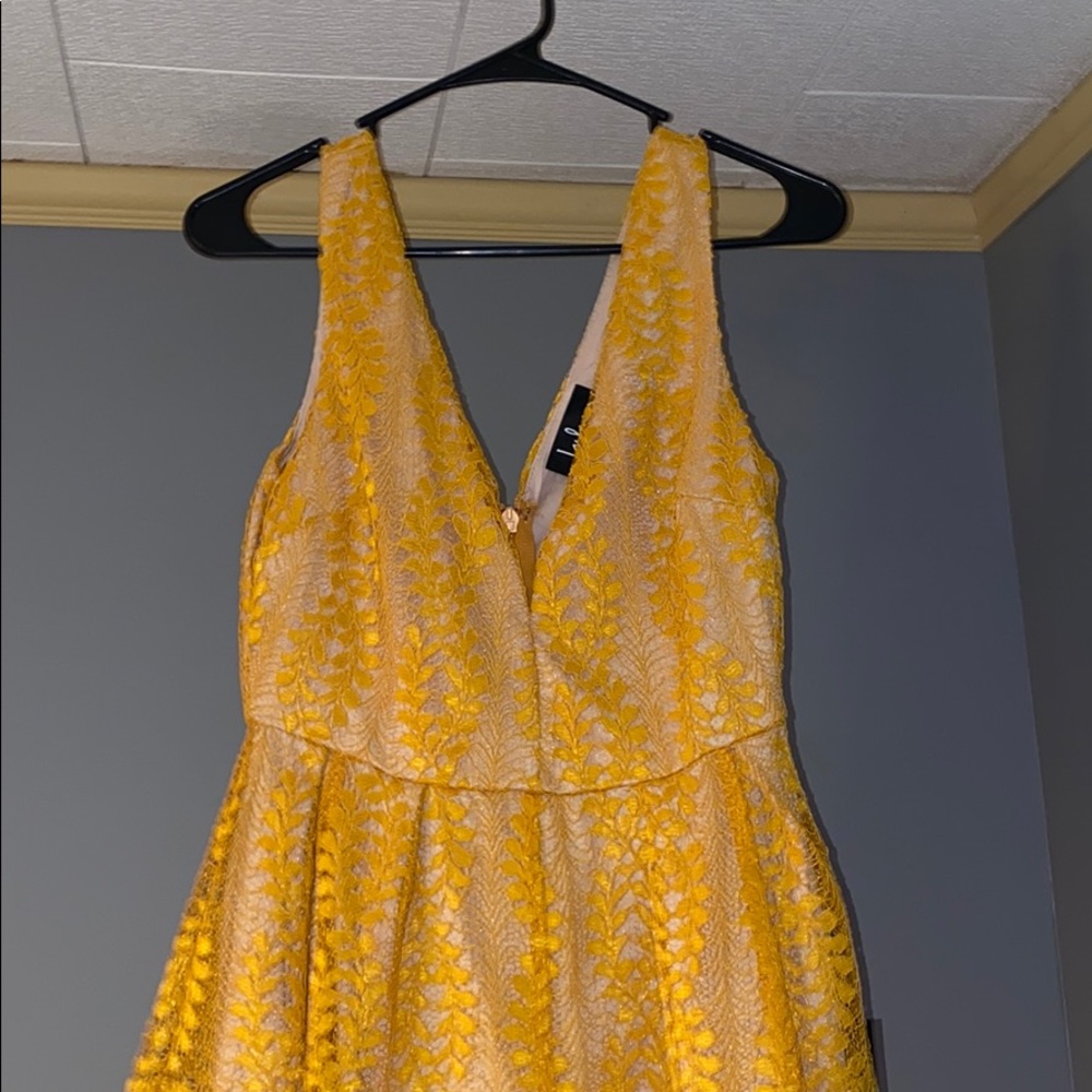Yellow Lace Lulus Dress